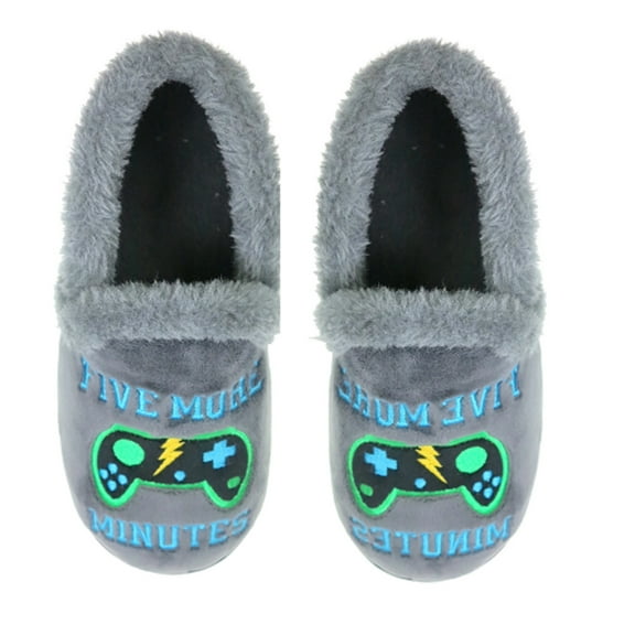Nation Boys' Gamer Plush Slippers (13-1)