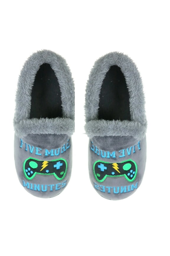 Boys' Gamer Plush Slippers (13-1)