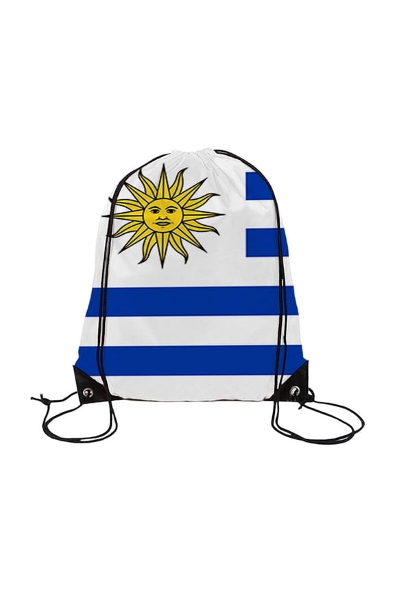 Nation Flag Drawstring Backpack for Soccer Games, Lightweight Nylon Backpack, Portable & Foldable Bag, Sports Party Gift for Outdoor Competition Day