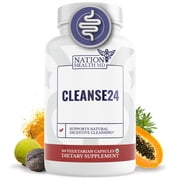 Nation Health MD Cleanse24 Intestinal Flush for Humans, Herbal Intestinal Broom, Digestive Supplement