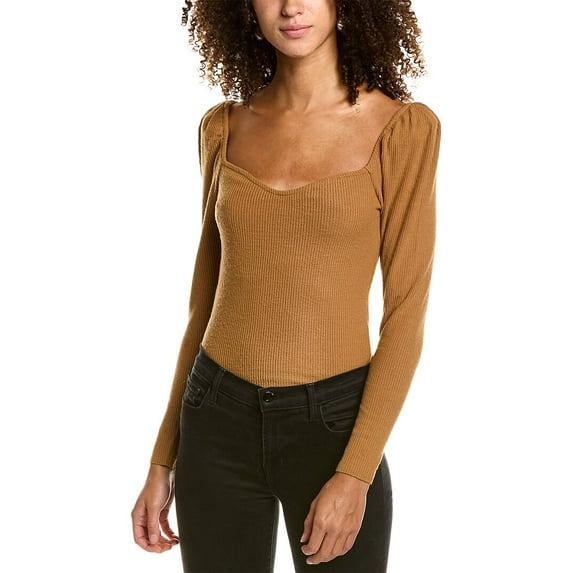 Nation LTD womens Ashlyn Sweetheart Sweater, XL, Brown