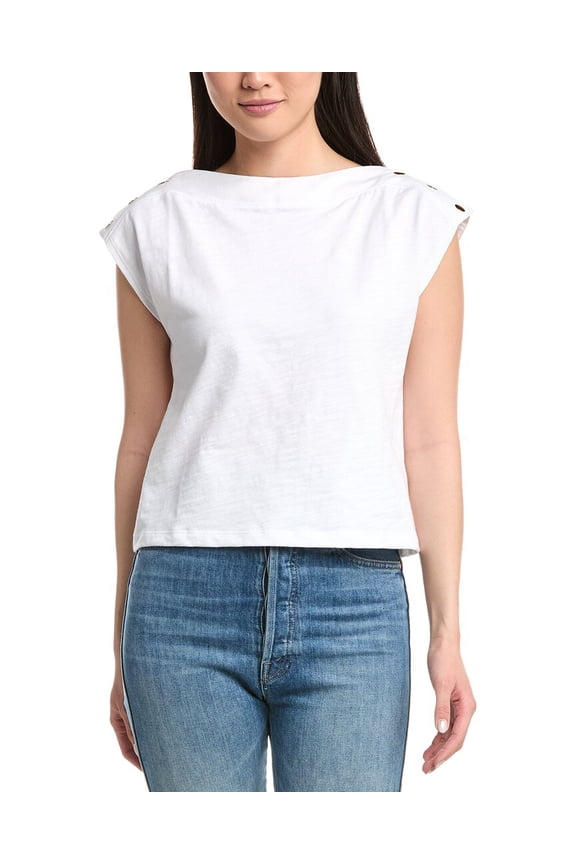 womens Brooks Boatneck Top, xs, White