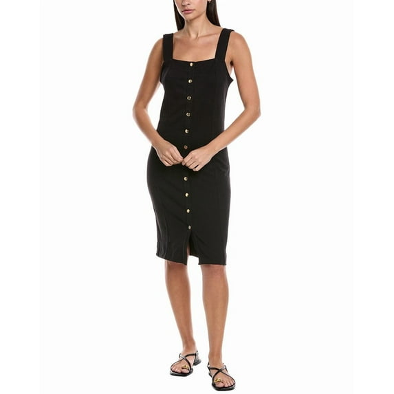 Nation LTD womens Claude Midi Dress, XL, Black