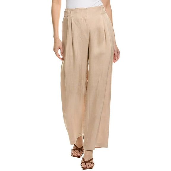 Nation LTD womens  Del Full Leg Linen-Blend Trouser, xs, Brown