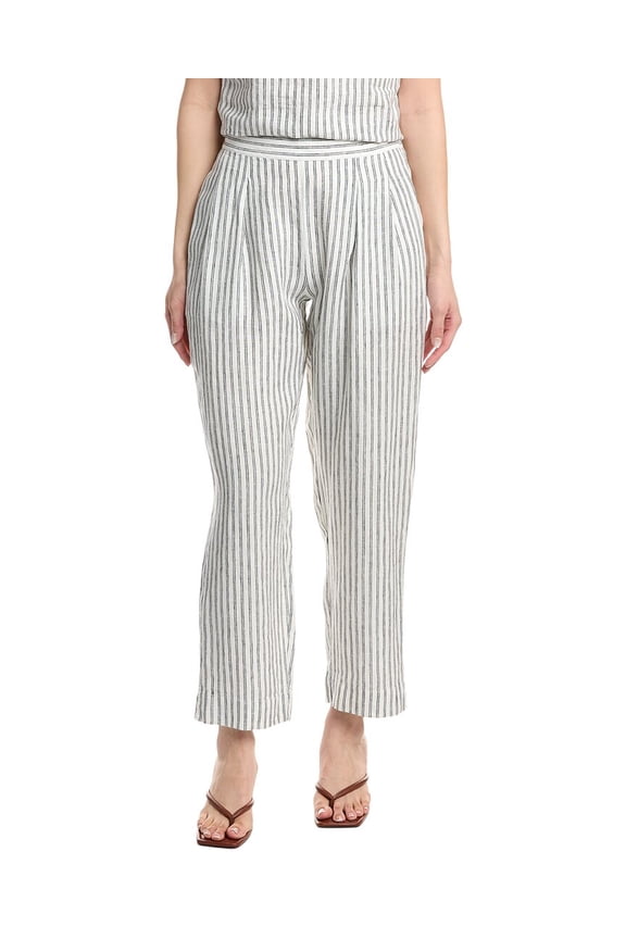womens Grayson Linen Pant, s, Brown