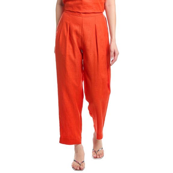Nation LTD womens  Grayson Linen Pant, xs, Red