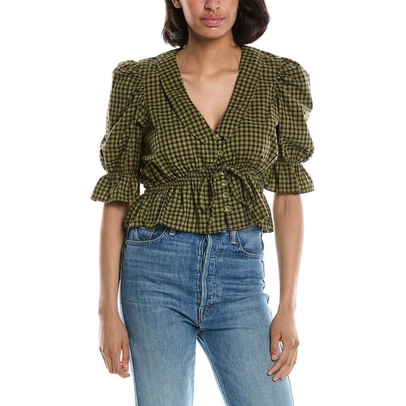 Nation LTD womens Sonja Top, xs, Brown