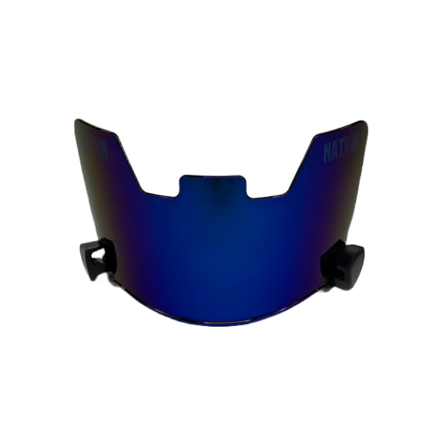 NationTen Brand VZR Blue Football Visor Fits Youth and Adult Helmets