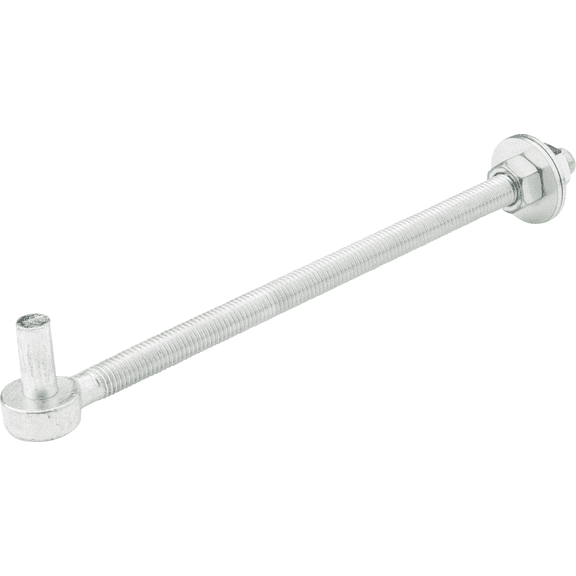 National 12 In. Zinc Bolt Hook - Single Pack Construction & DIY Use, Standard Hardware Spec