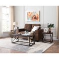 thumbnail image 1 of National 3 Piece Wood Top & Metal Frame Coffee Table Set in Brown/Pewter, 1 of 2
