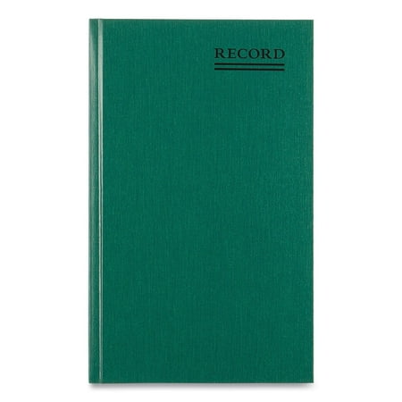 National Emerald Series Account Book, Green Cover, 300 Pages, 12 1/4 x 7 1/4 -RED56131