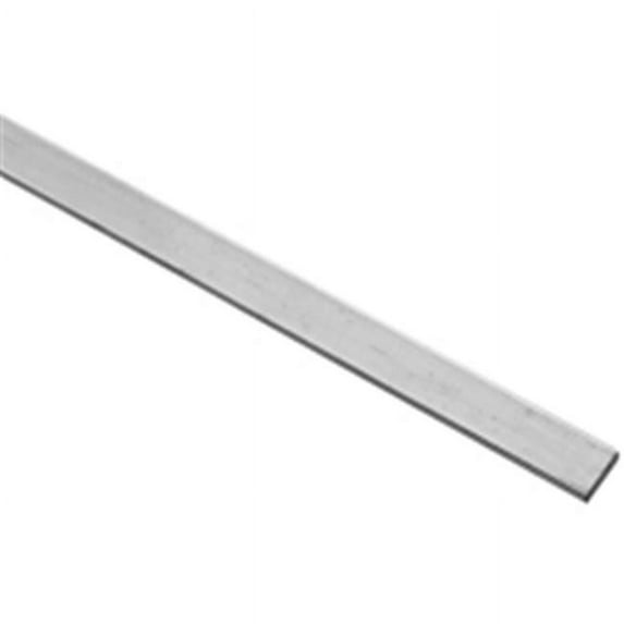 STANLEY Aluminum Flat Bar Stock - Weather-Resistant, Solid, Silver - 4 Pack, 1 x 1 x 0.5 In