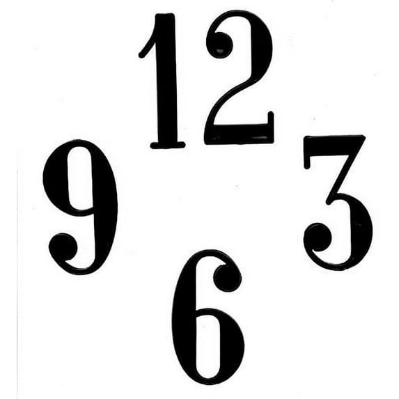National Arcraft Large 3 Inch High Numerals for Wall Clocks and Other Applications