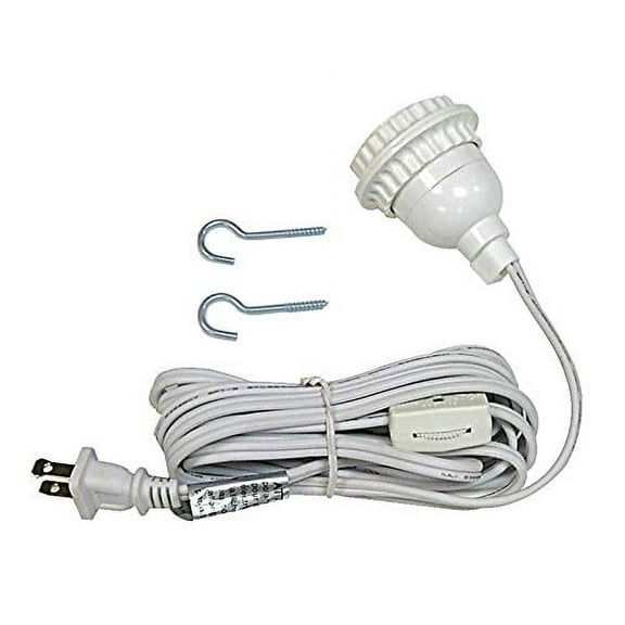 National Artcraft® 12' White Cord for Hanging Pendant Lights and Paper Lanterns (Pkg/1)