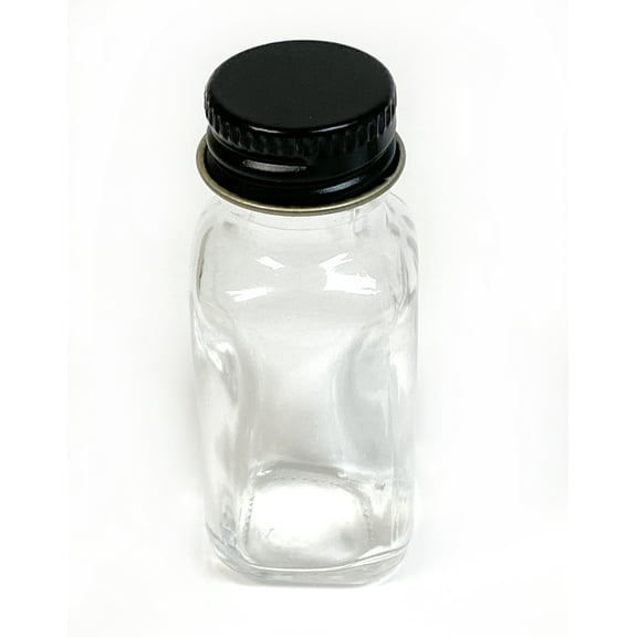 National Artcraft® 2-1/2" x 1" Square Glass Bottle with Leak-Resistant Cap (Pkg/10)