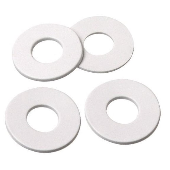 National Artcraft 3/4" White Rubber Washer with 7/16" Center Hole - Lamp Pipe Washer | Repair | Flat Washer - (300 Pcs)