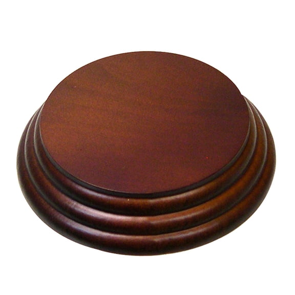 National Artcraft Round Wood Display and Trophy Base with 3" Top x 4" Base - Walnut Finish (Pkg/1)