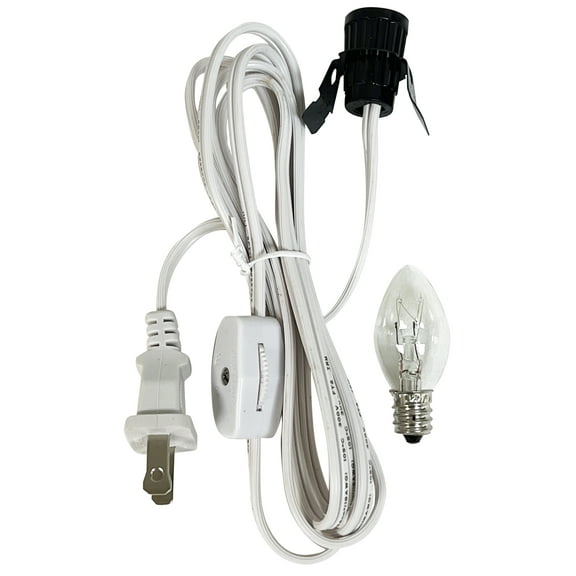 National Artcraft 6 ft Lamp Cord Set Kit with Clip-In Style Socket