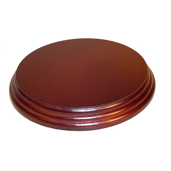 National Artcraft® 6" Round Wood Display Base - Walnut Finish (Pkg/1)