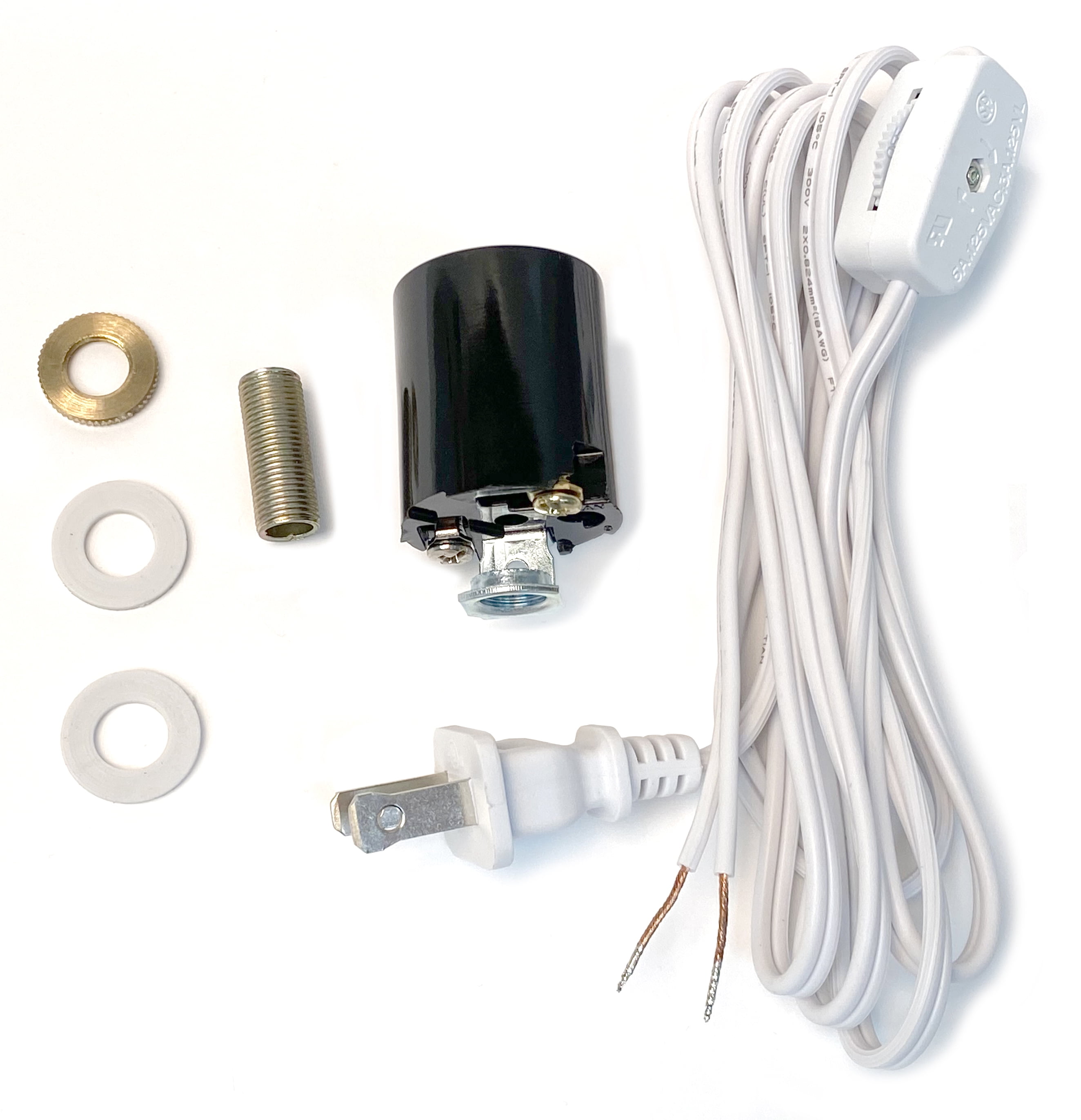National Artcraft 6' White Lighting Kit with Standard Edison Socket (Pkg/1)
