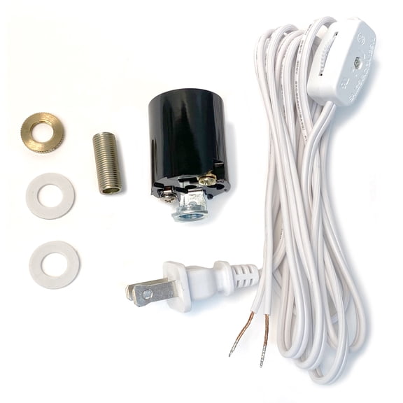 National Artcraft® 6' White Lighting Kit with Standard Edison Socket (Pkg/1)