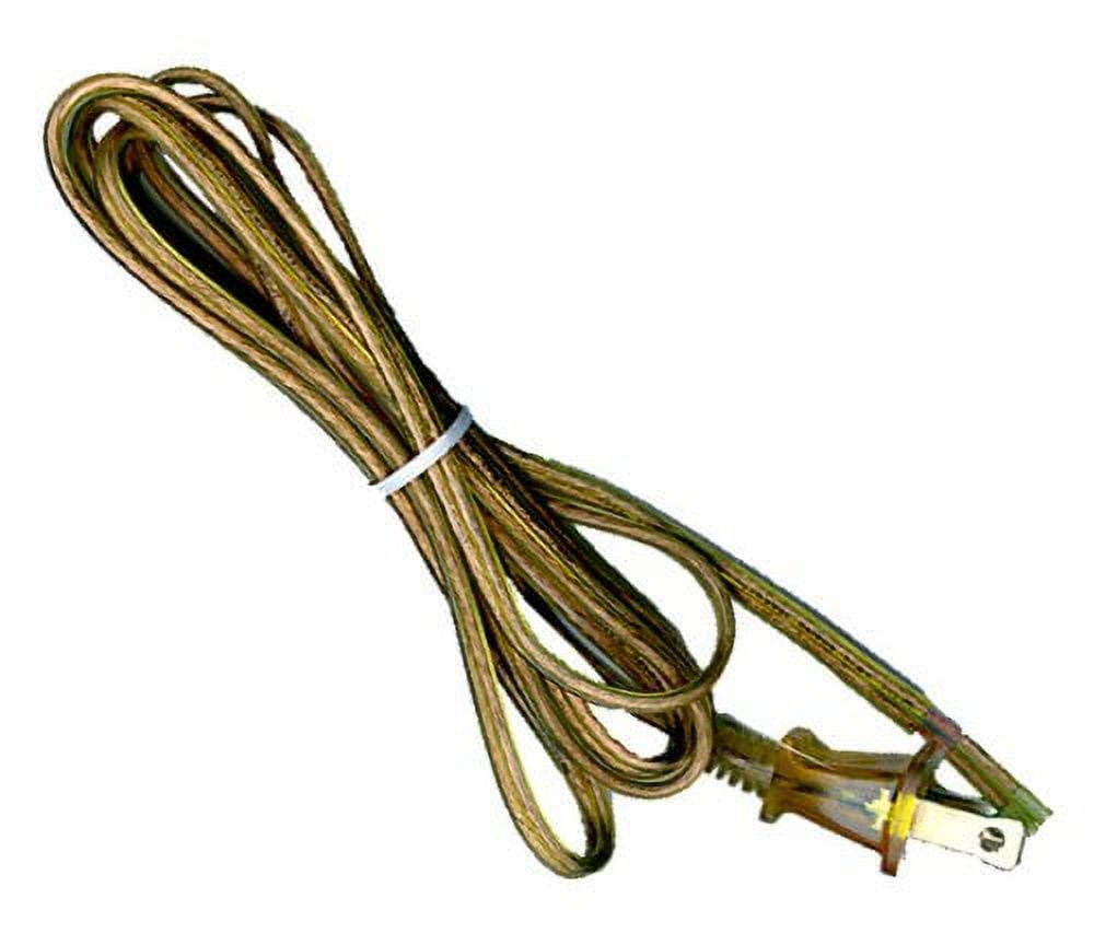 National Artcraft® 8' Gold Lamp Cord with Molded Plug and Stripped Ends (Pkg/1)