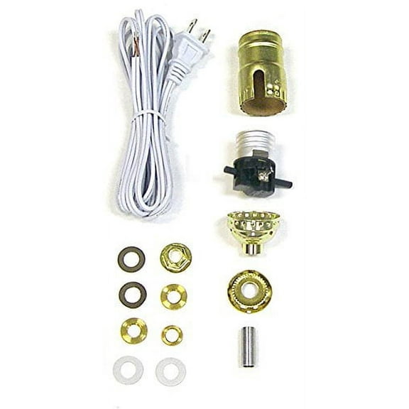 National Artcraft 8' White Cord and Socket Lamp Repair Kit