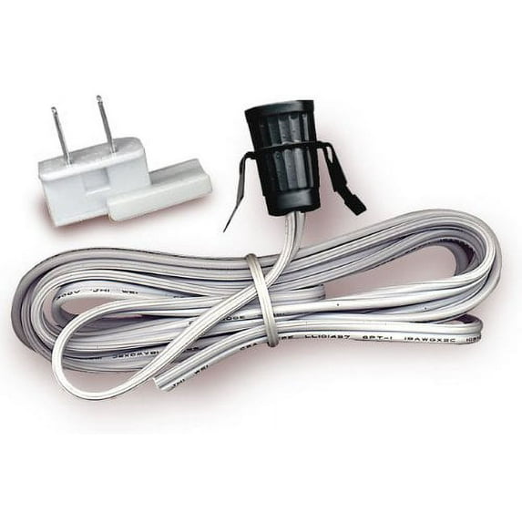 National Artcraft® 8' White Lamp Cord With Clip-In Socket and Separate Plug (Pkg/1)