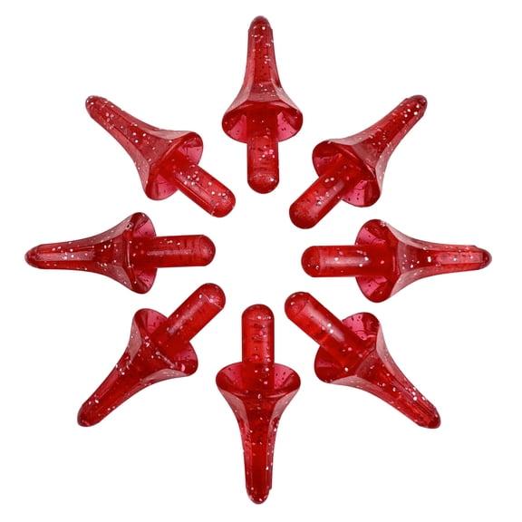 National Artcraft® ASTRO Glitter Ceramic Christmas Tree Lights - RED - 25/pack