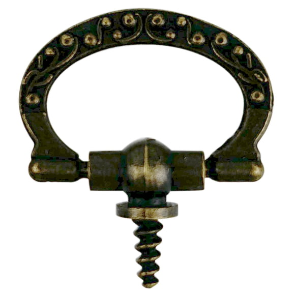 National Artcraft 7/8" x 1" Antique Brass Ring-Style Screw-In Picture Frame Hanger