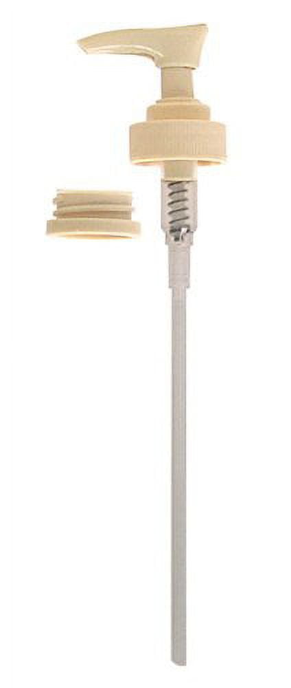 Beige Plastic Round Soap Dispenser Pump Set of 3