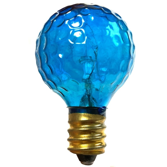 National Artcraft Blinking Holiday Light Bulbs with a Golf Ball Style Design - Transparent Blue (Pkg/10)