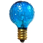 National Artcraft  Blinking Holiday Light Bulbs with a Golf Ball Style Design - Transparent Blue Pkg/10