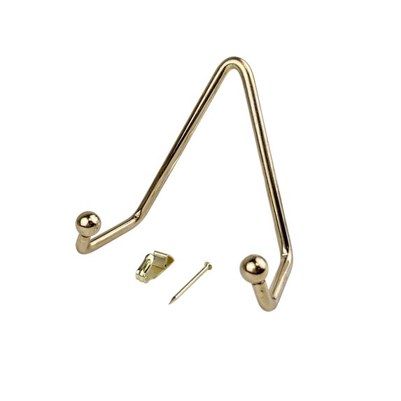 National Artcraft® Brass Plated Wall Display Holds Up To 5" Collector Plate, Plaque or Other Art (Pkg/3)