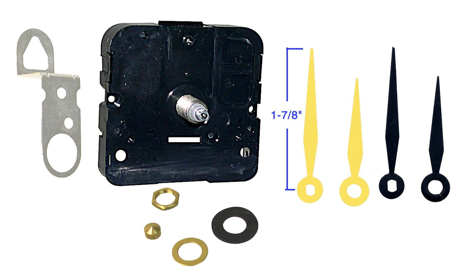 National Artcraft Clock Movement Kit with Takane Quartz Mechanism Fits Dials Up to 7 16 Thick Walmart