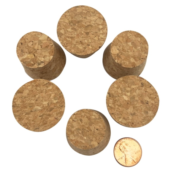 National Artcraft Composition Cork Stoppers with Tapered 1-1/4" Top and 7/8" Bottom (Pkg/6)