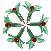 National Artcraft Green and Red Holly Light Ornaments for Ceramic Trees - (50/Pack) (50/pack)