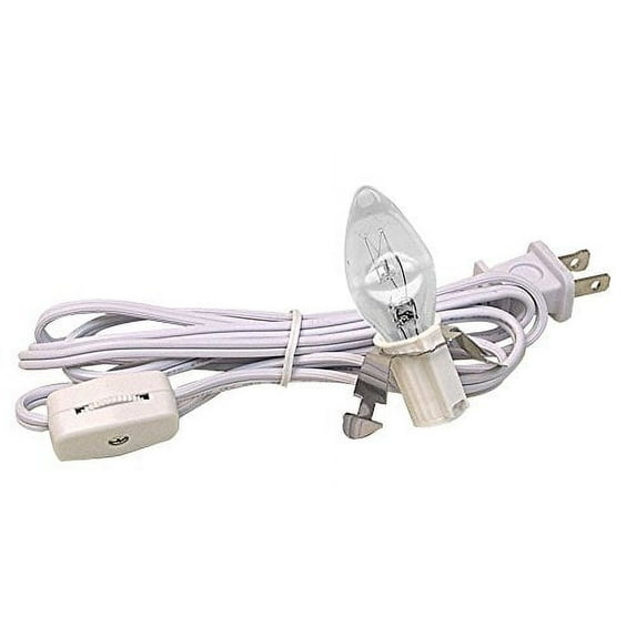 National Artcraft Lamp Cord Replacement Set, 6ft, with Bulb & Switch ...