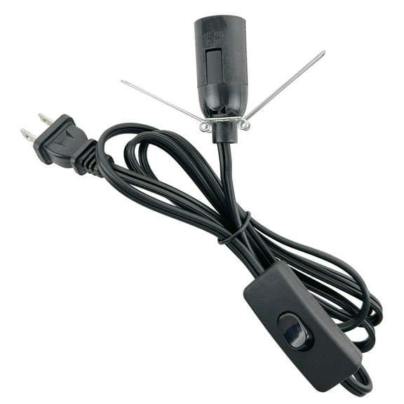 National Artcraft® 6' Lamp Cord with Socket for Salt Lamps and More - Black (Pkg/1)