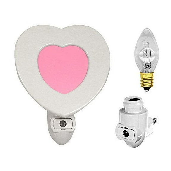 National Artcraft Light Sensitive Night Light with Heart Shape Photo Frame