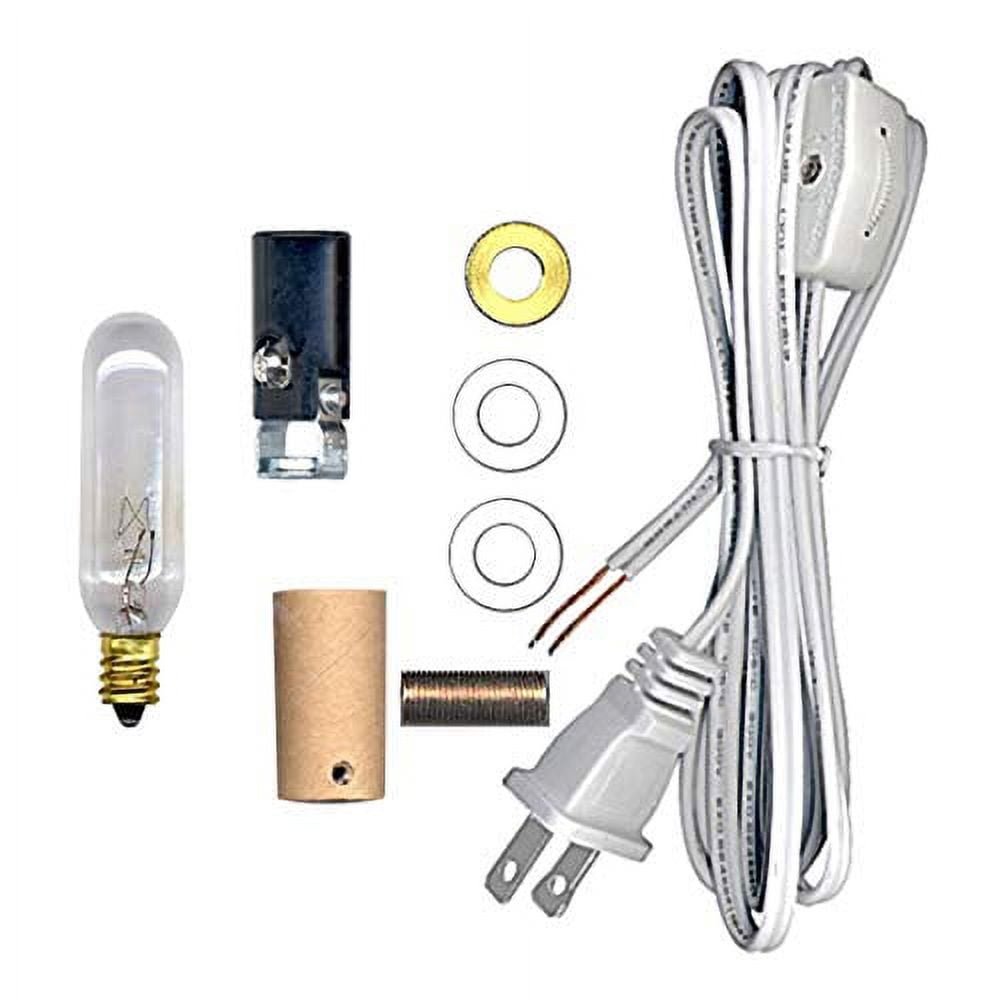 National Artcraft® Lighting Kit with Candelabra Size Socket and 25 Watt ...