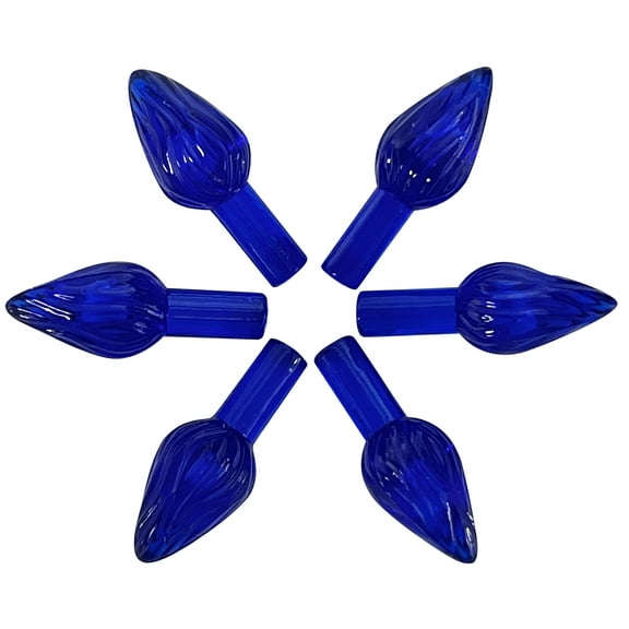 National Artcraft MEDIUM Twist-Style Ceramic Christmas Tree Lights - BLUE (144 Pieces)