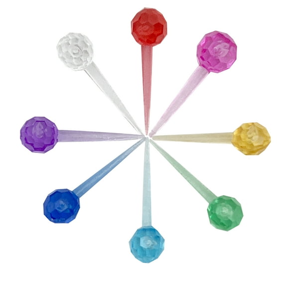 National Artcraft 5/8" Tall MINI Pinlite Ornaments with 3/16" Round Faceted Globe for Ceramic Christmas Trees - (Pkg/250)