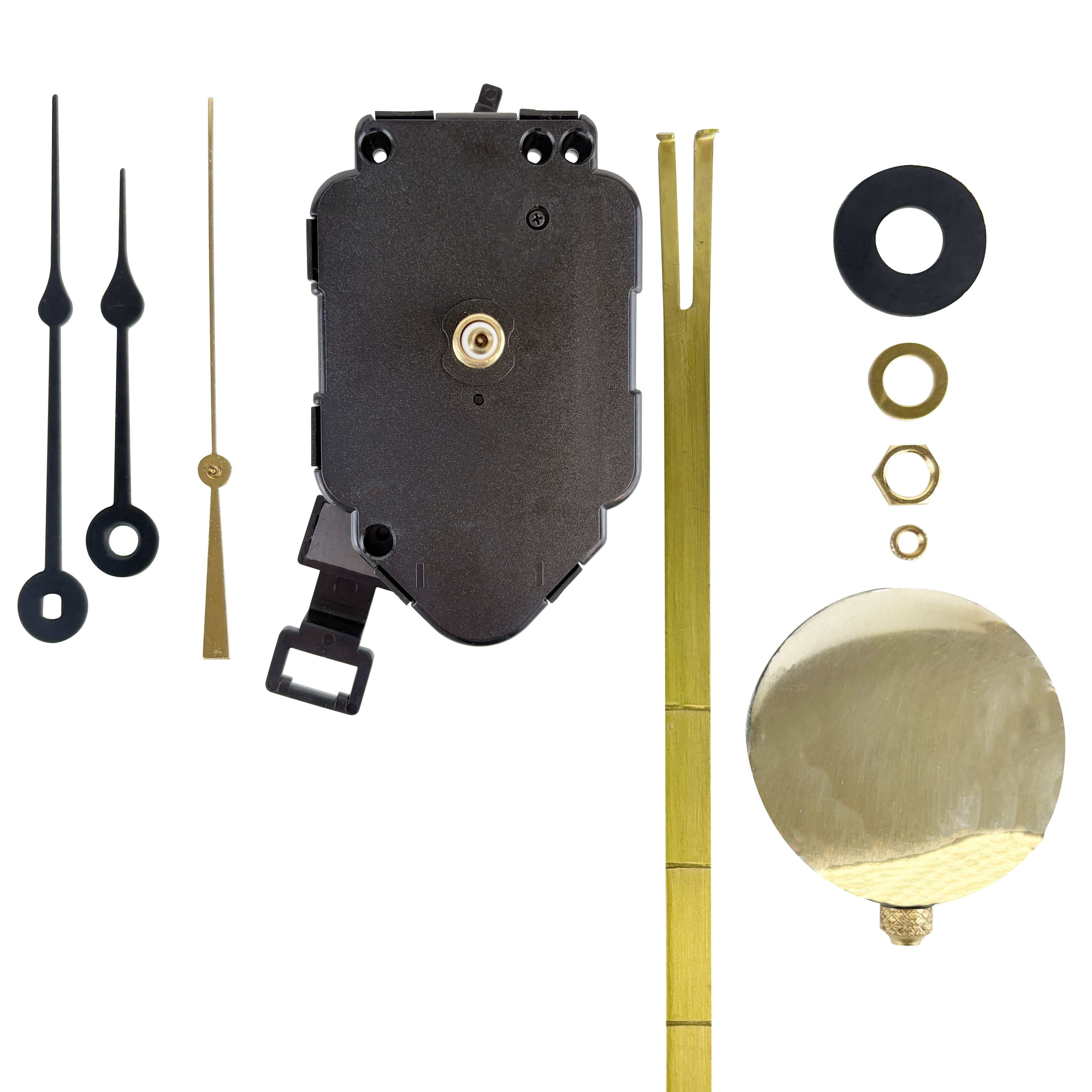 National Artcraft Pendulum Clock Movement Kit with Hands and 7/16"L Shaft Fits Clock Faces up to 5/16" Thick - (1/Kit)