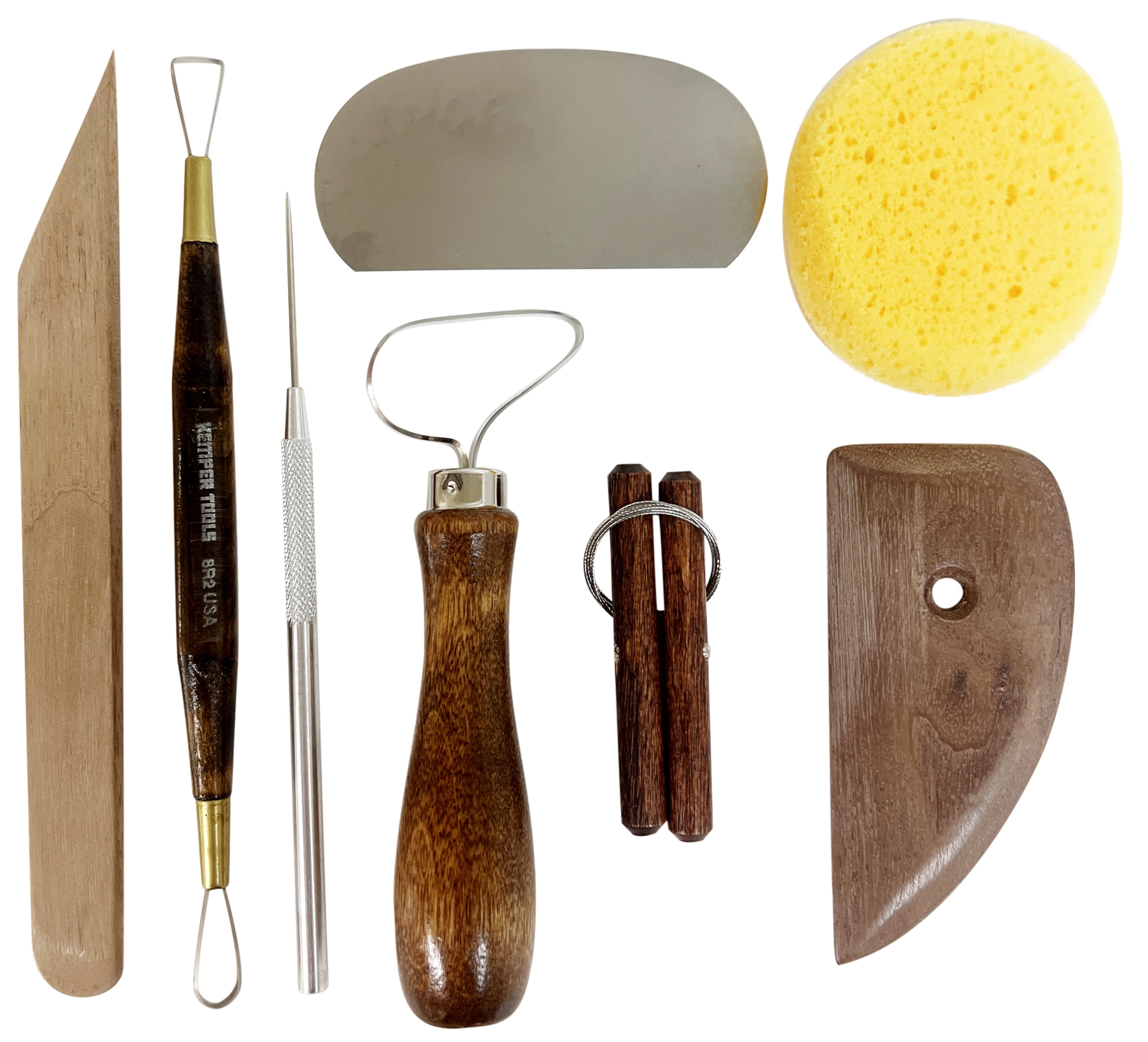 National Artcraft Potter's Tool Kit Contains 8 Essential Tools for  Trimming, Shaping and Smoothing Pottery and Ceramic Clay Surfaces