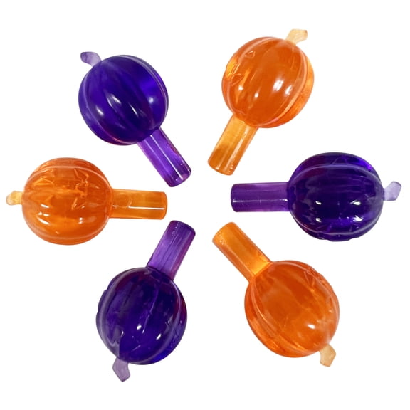 National Artcraft Pumpkin Ceramic Tree Light Ornaments - Fall Decorations | Halloween | Thanksgiving - (25/Pack) (Orange & Purple)