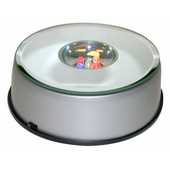 National Artcraft Rotating Display Base With Mirror Top and Color-Changing LED Lights