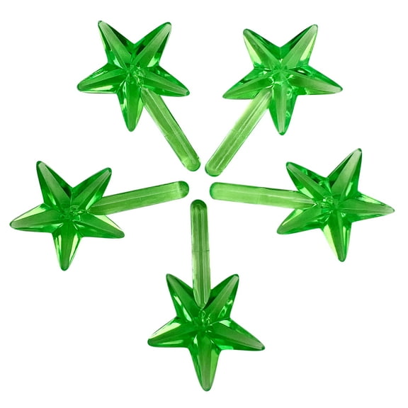 National Artcraft SMALL Traditional Star for Ceramic Christmas Trees - GREEN (Pkg/5)