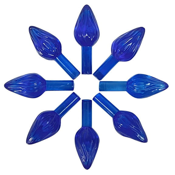 National Artcraft® SMALL Twist-Style Ceramic Christmas Tree Lights - BLUE (144 Pcs)