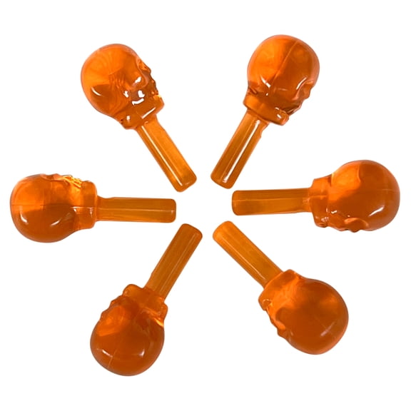 National Artcraft Skull-Shaped Plastic Ornaments for Ceramic Trees - 25/Pk (Orange)